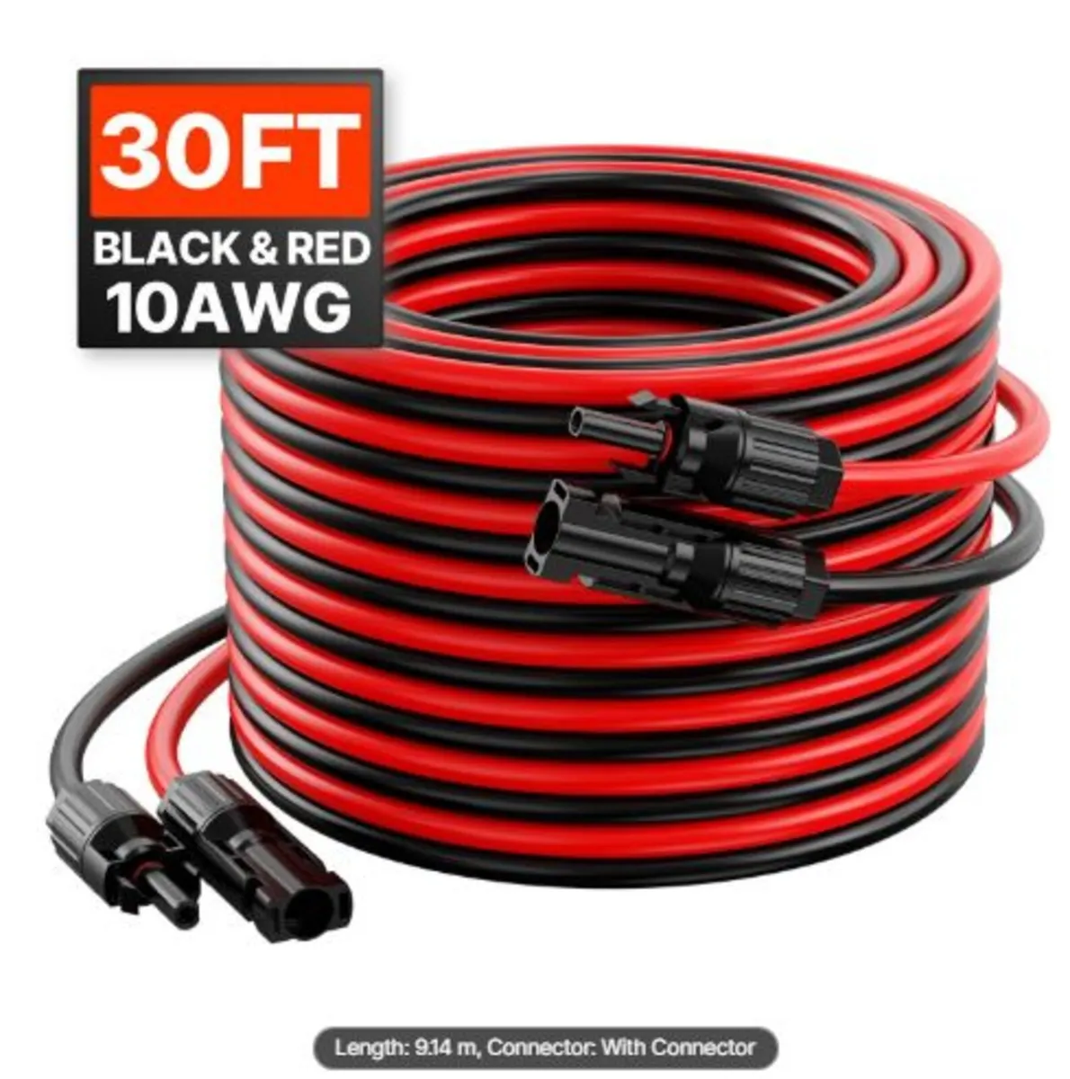 9.14m/30FT Solar Panel Extension Cable,6mm²/10AWG - Image 4