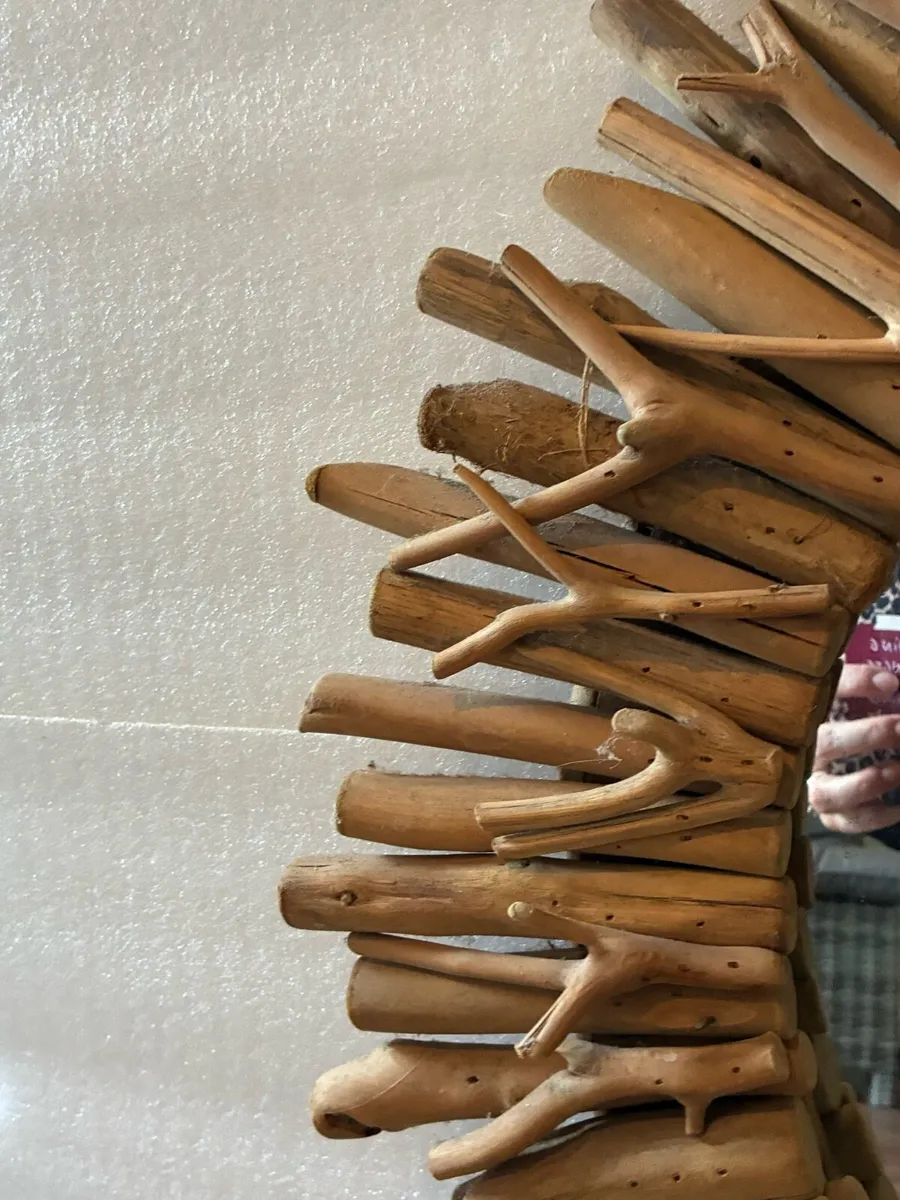 Driftwood Style Round Mirror - Image 3