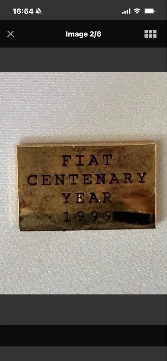 Fiat Centenary Lapel Pin Set - Image 2