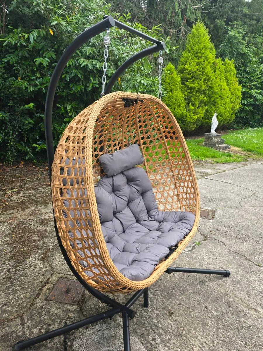 Outsunny Double Hanging Egg Chair – 2 Seater – - Image 2