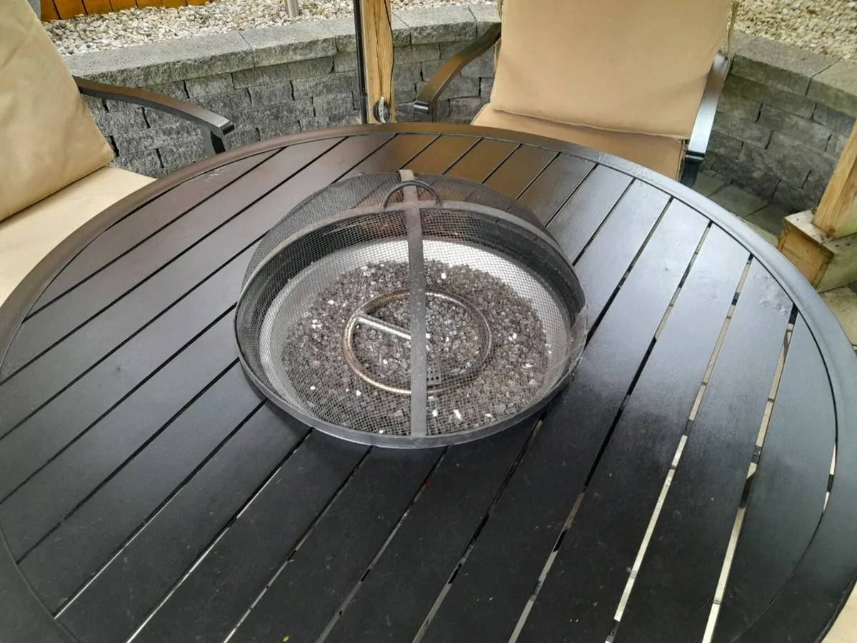 Patio set with fire pit and Grill - Image 2