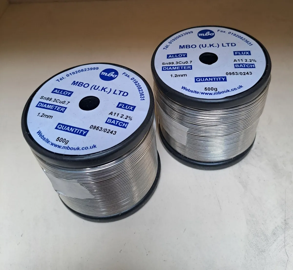 Lead-free, solder, 99.3% Sn, 0.7%Cu