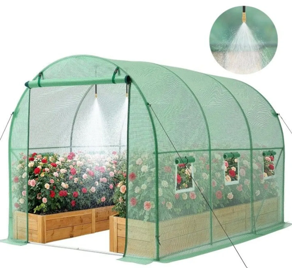 10ft x 7ft Heavy Duty Polytunnel with Built In Irr - Image 3