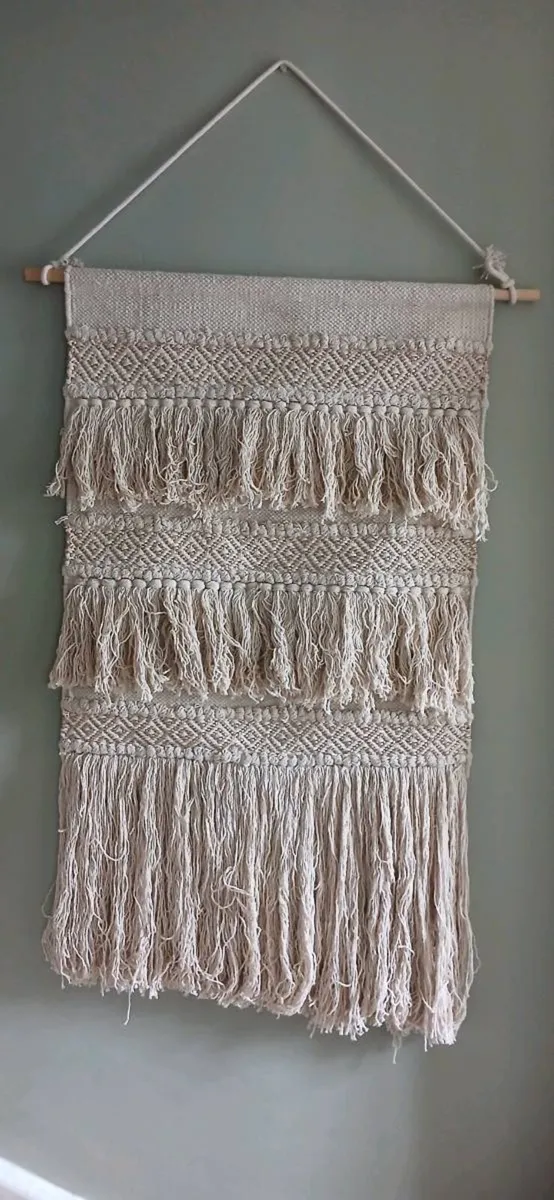 Boho Macrame & Woven Wall Hanging - Image 4
