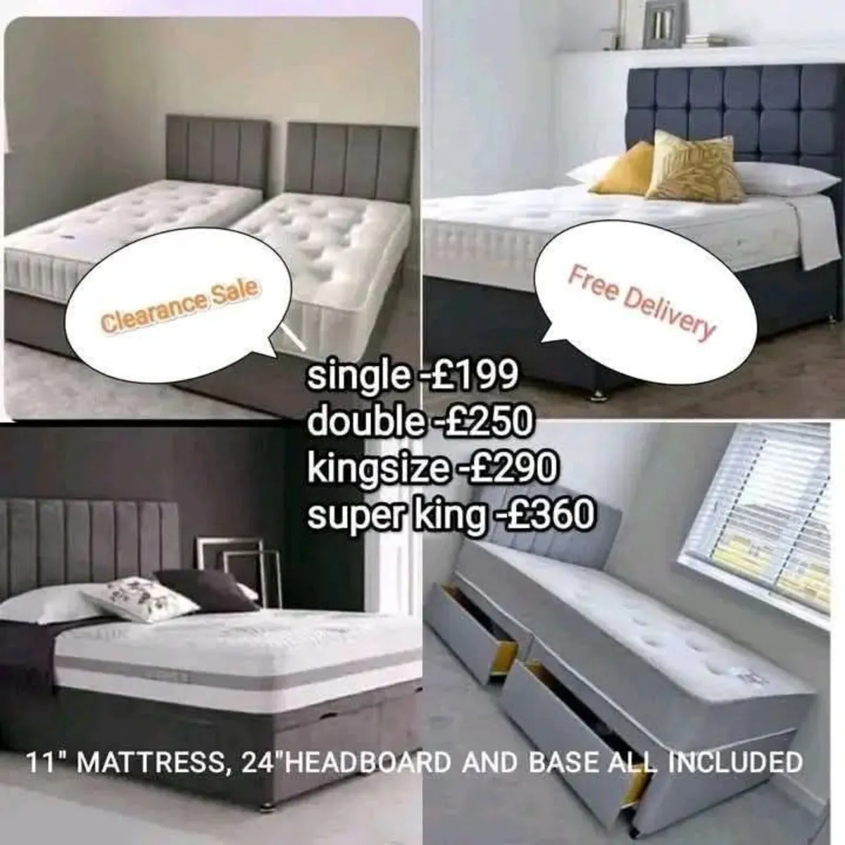 Brand New divan bed with mattress - Image 3