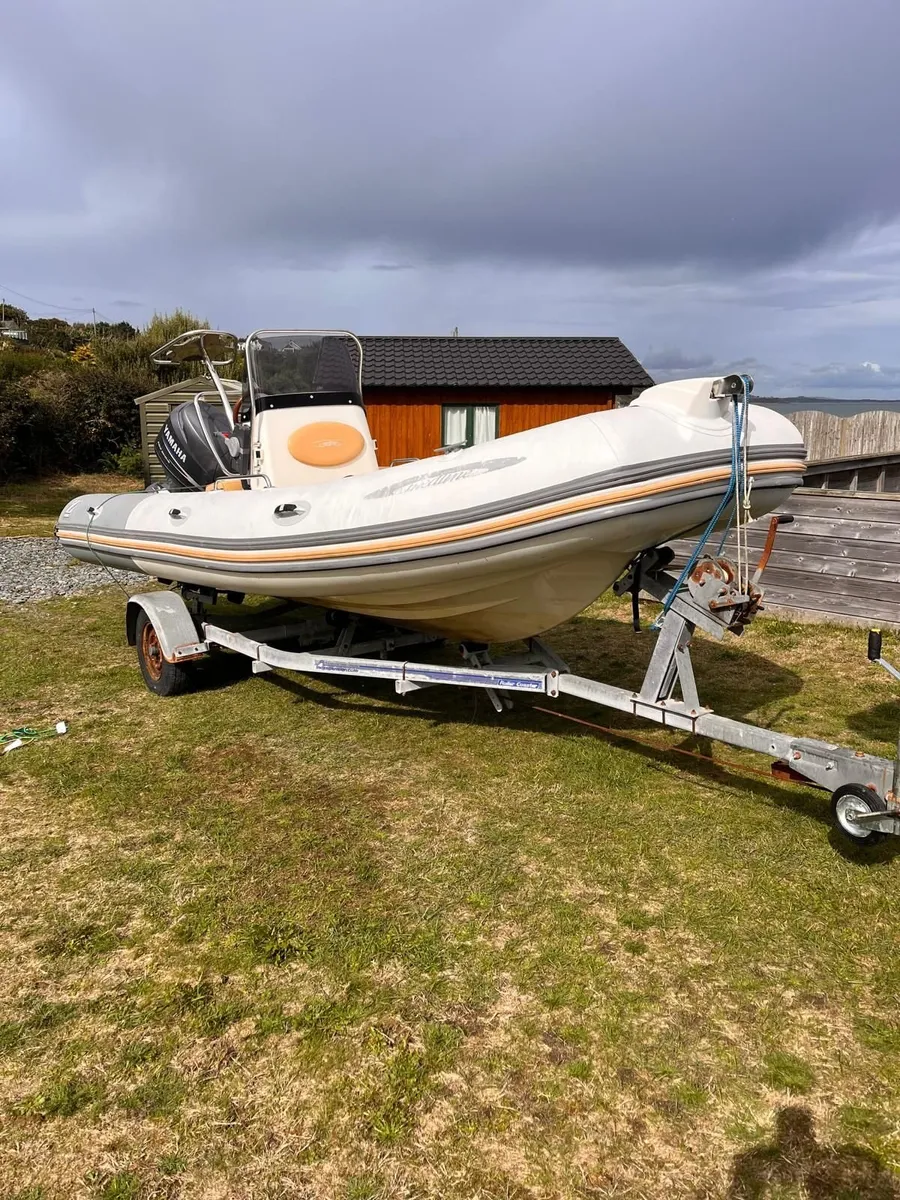 6.5m Zodiac Medline Rib with Outboard and Trailer - Image 1