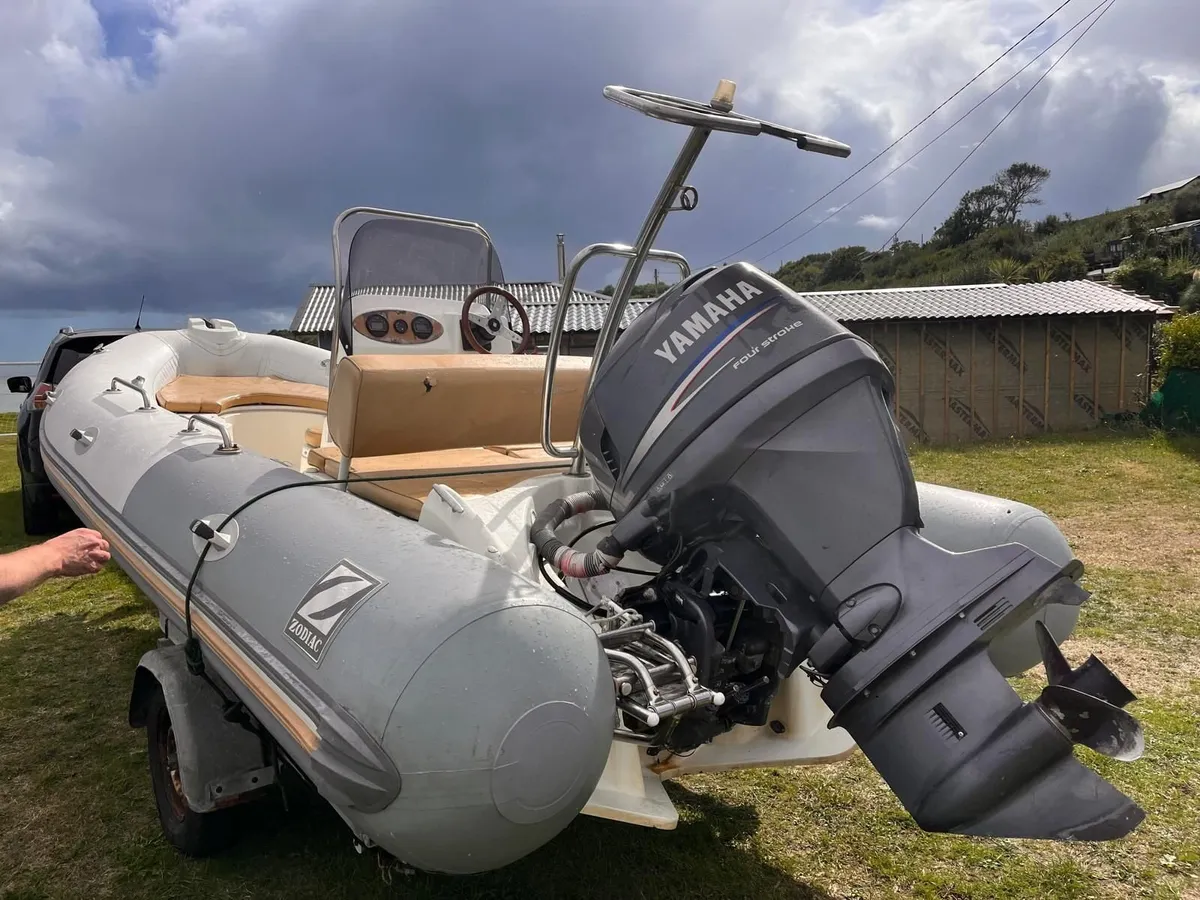 6.5m Zodiac Medline Rib with Outboard and Trailer - Image 3