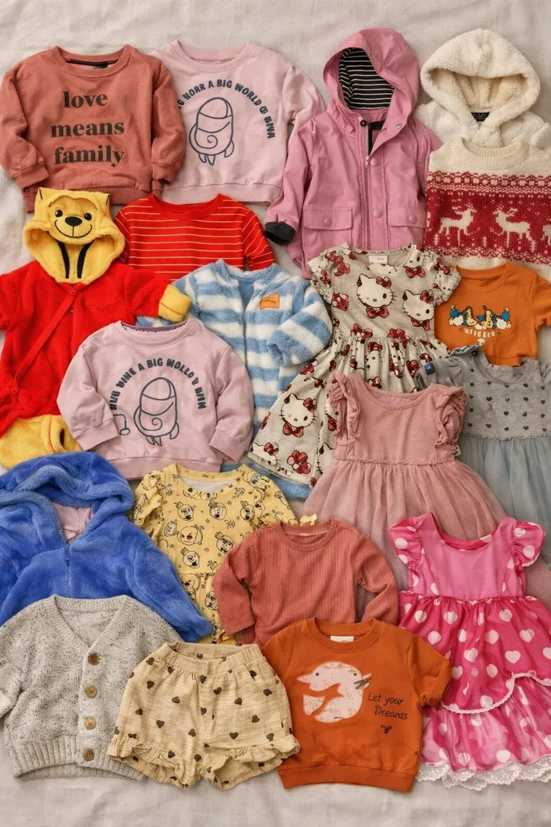 7 bags of Girl clothes newborn to 4 y, Zara next - Image 2