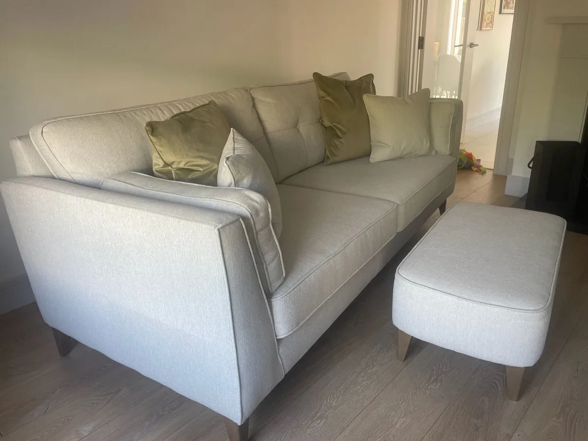 3-Seater Sofa & Matching Footstool - Image 2