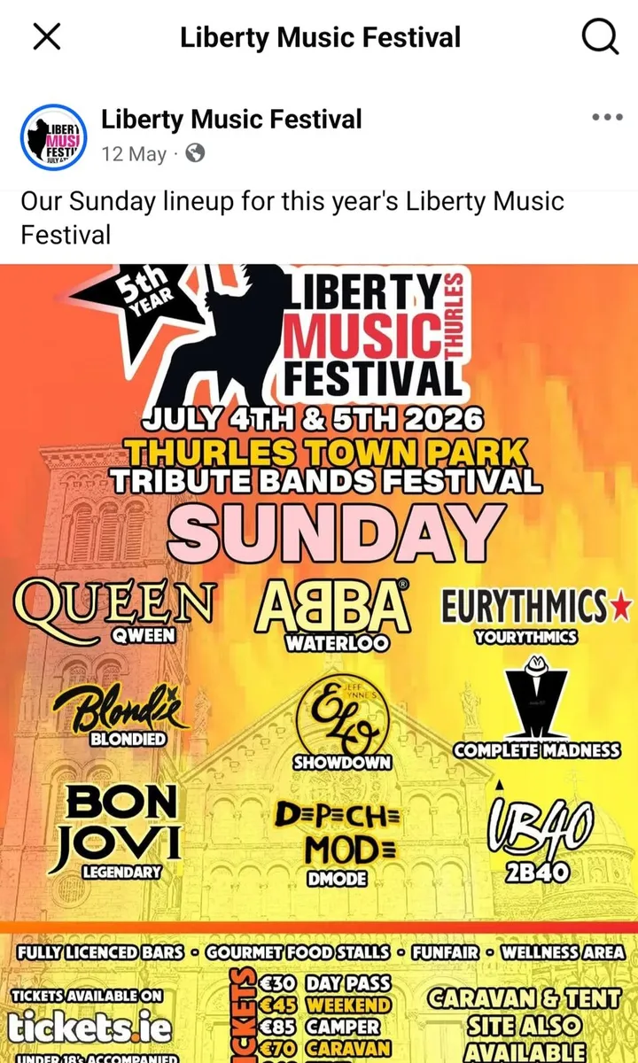 Liberty music festival tickets x 3 - Image 2