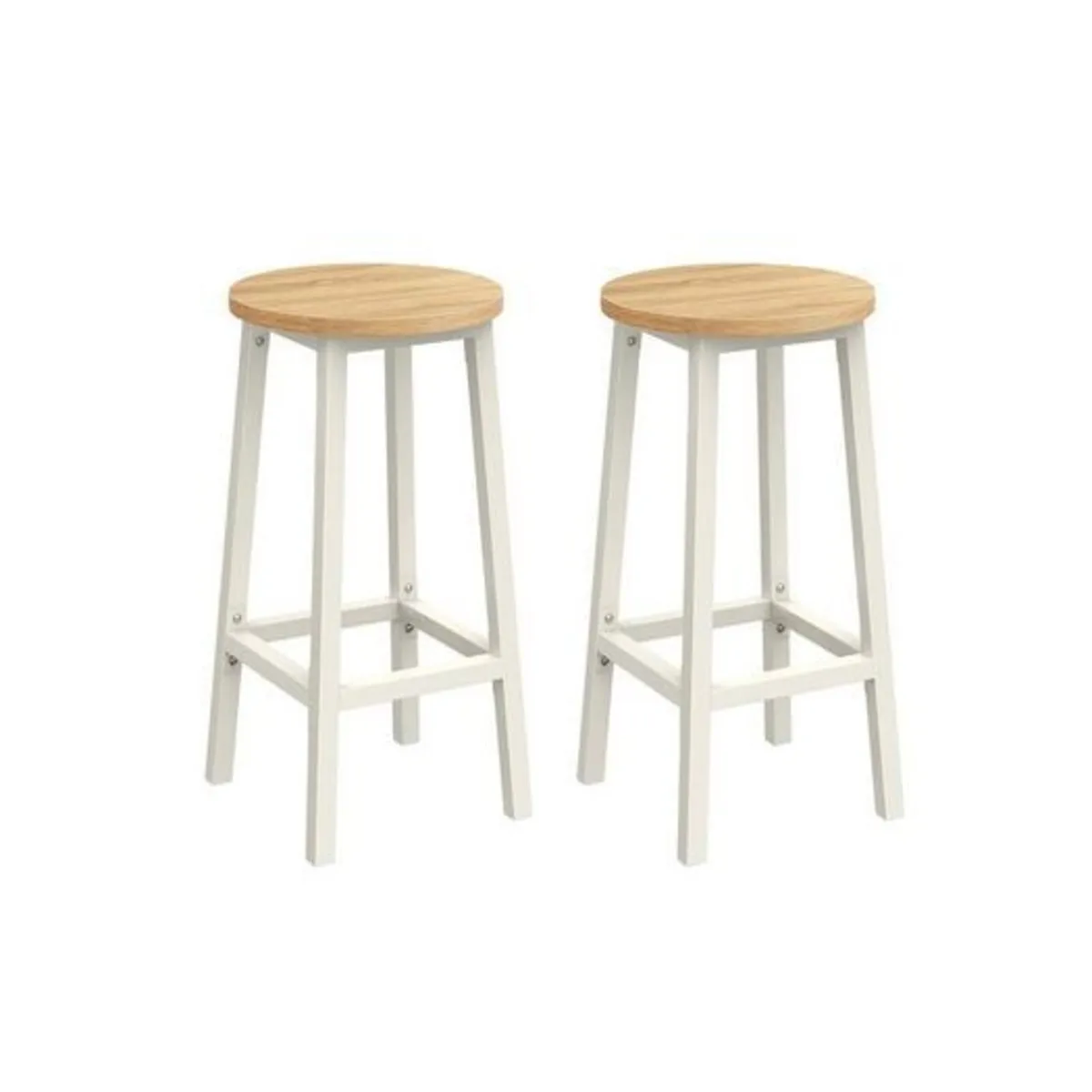 Set of 2 Industrial Bar Stools - Image 2