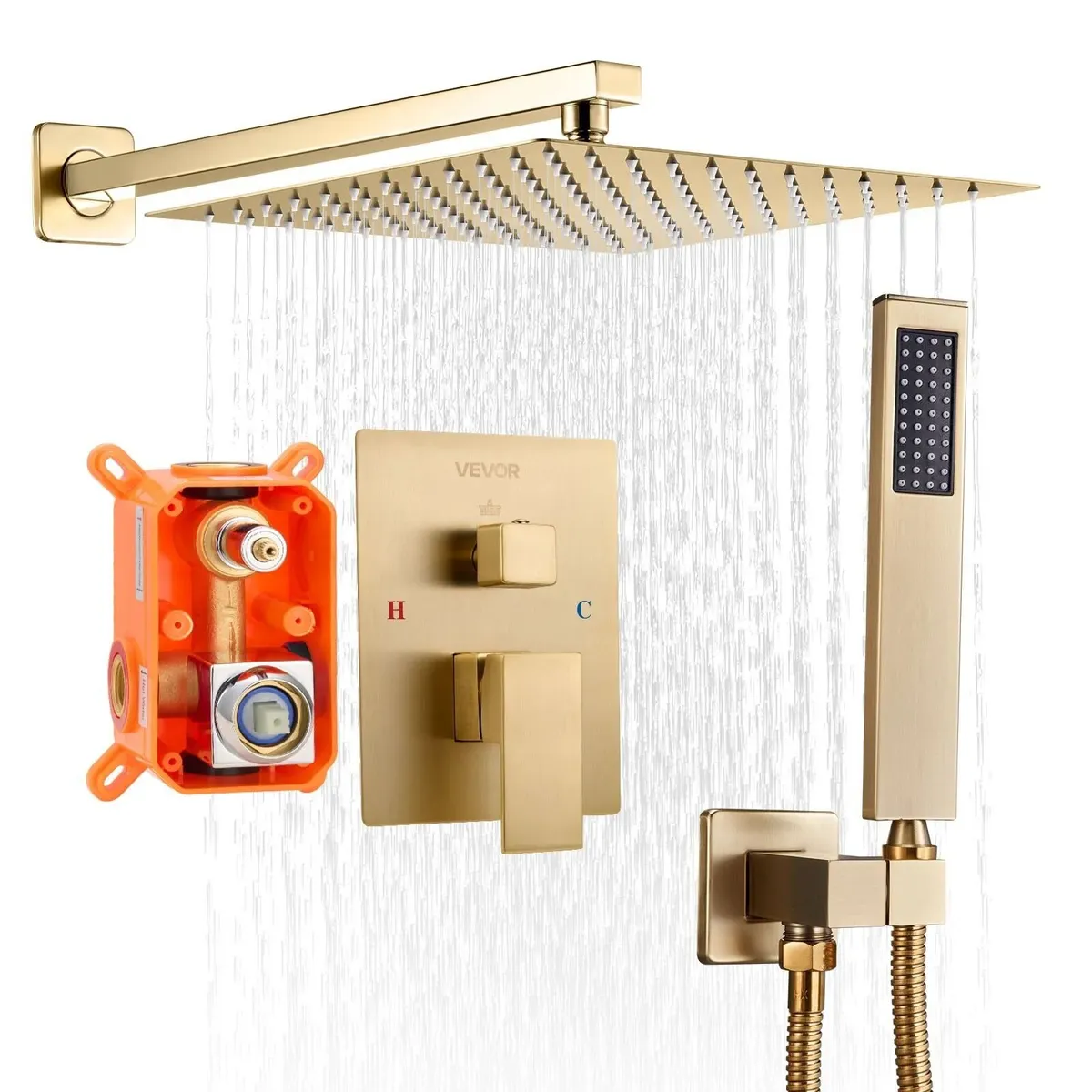Shower Faucet Set, Rainfall Bathroom Shower System - Image 1