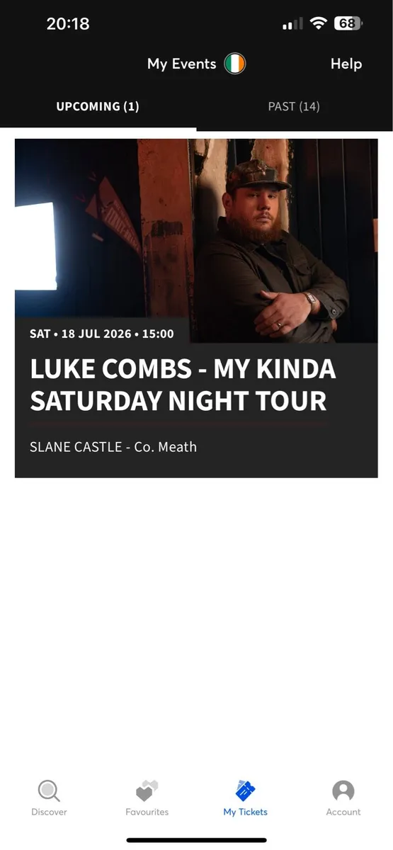 2 x Luke Combs tickets