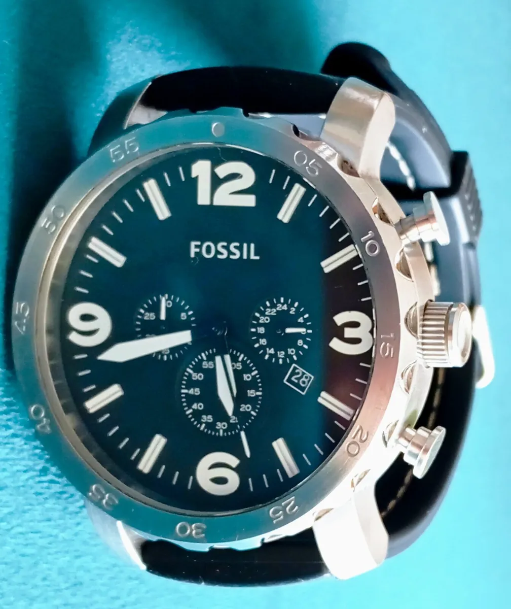 Fossil Nate Chronograph Black Dial - Image 2