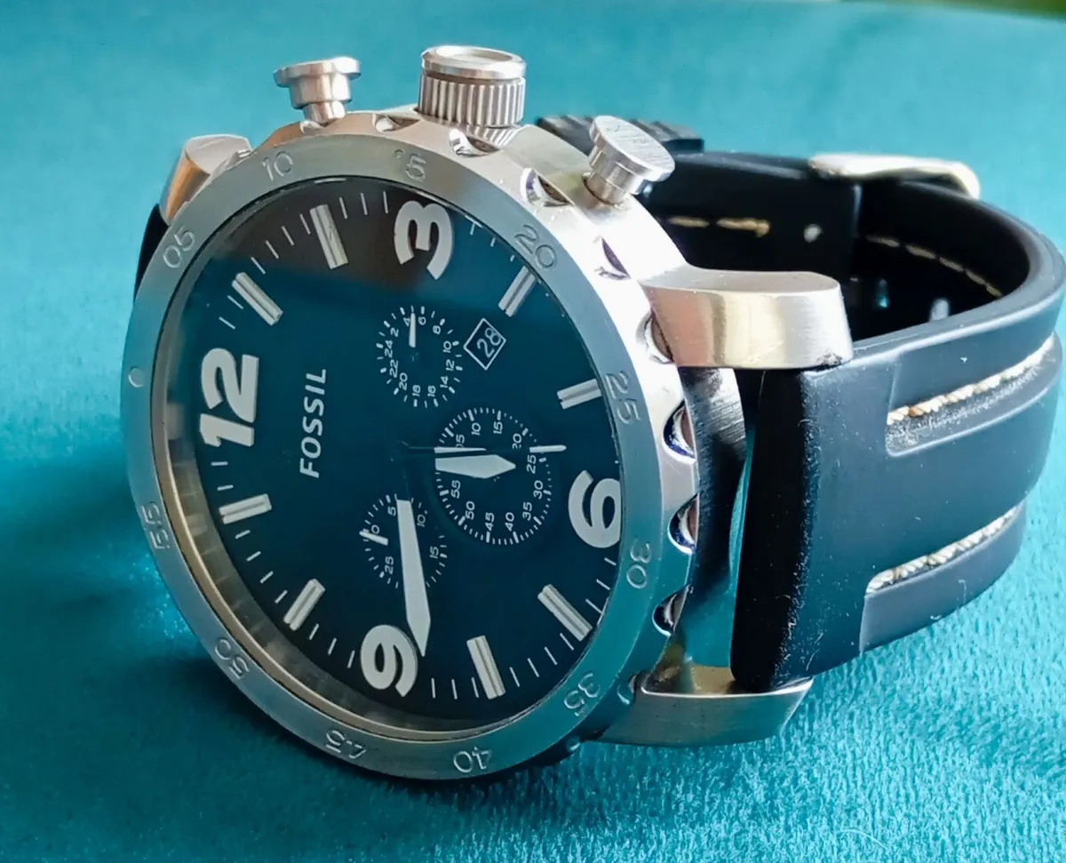 Fossil Nate Chronograph Black Dial - Image 3