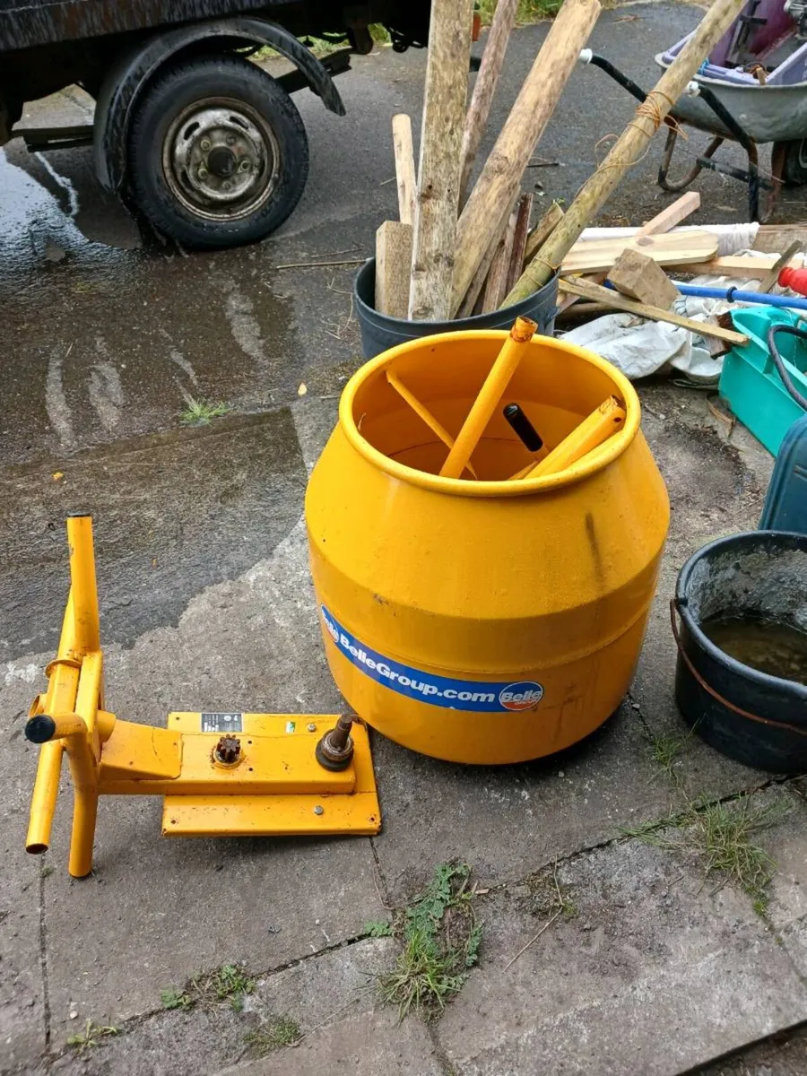 Mixer drum and stand