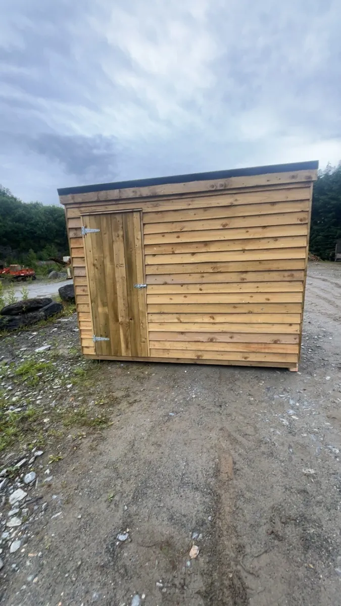 Brand new 9 by 6 wooden shed with tin roof - Image 1