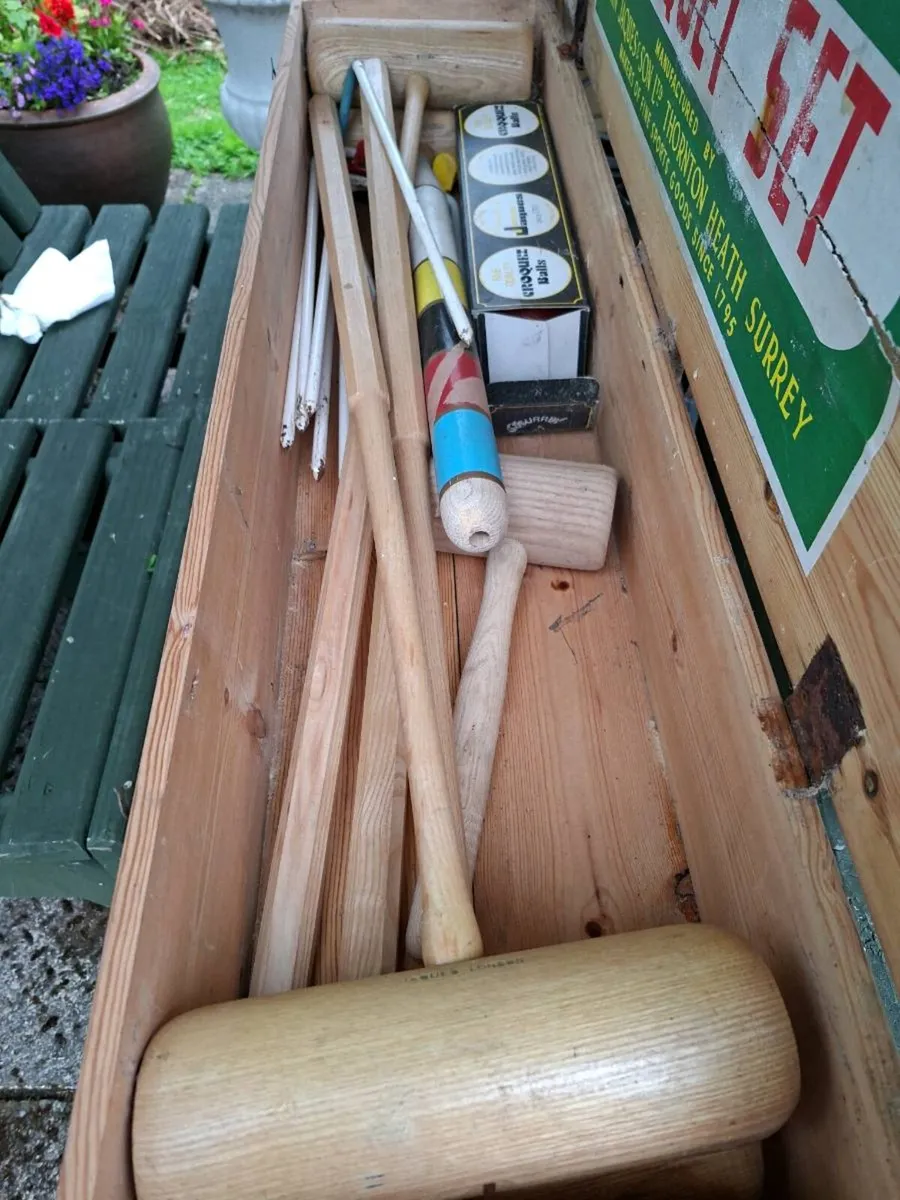 Vintage Jaques Croquet Set in Original Wooden Box - Image 3