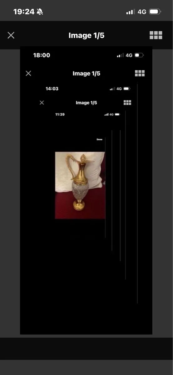 Vintage Crystal Claret Jug - Image 1