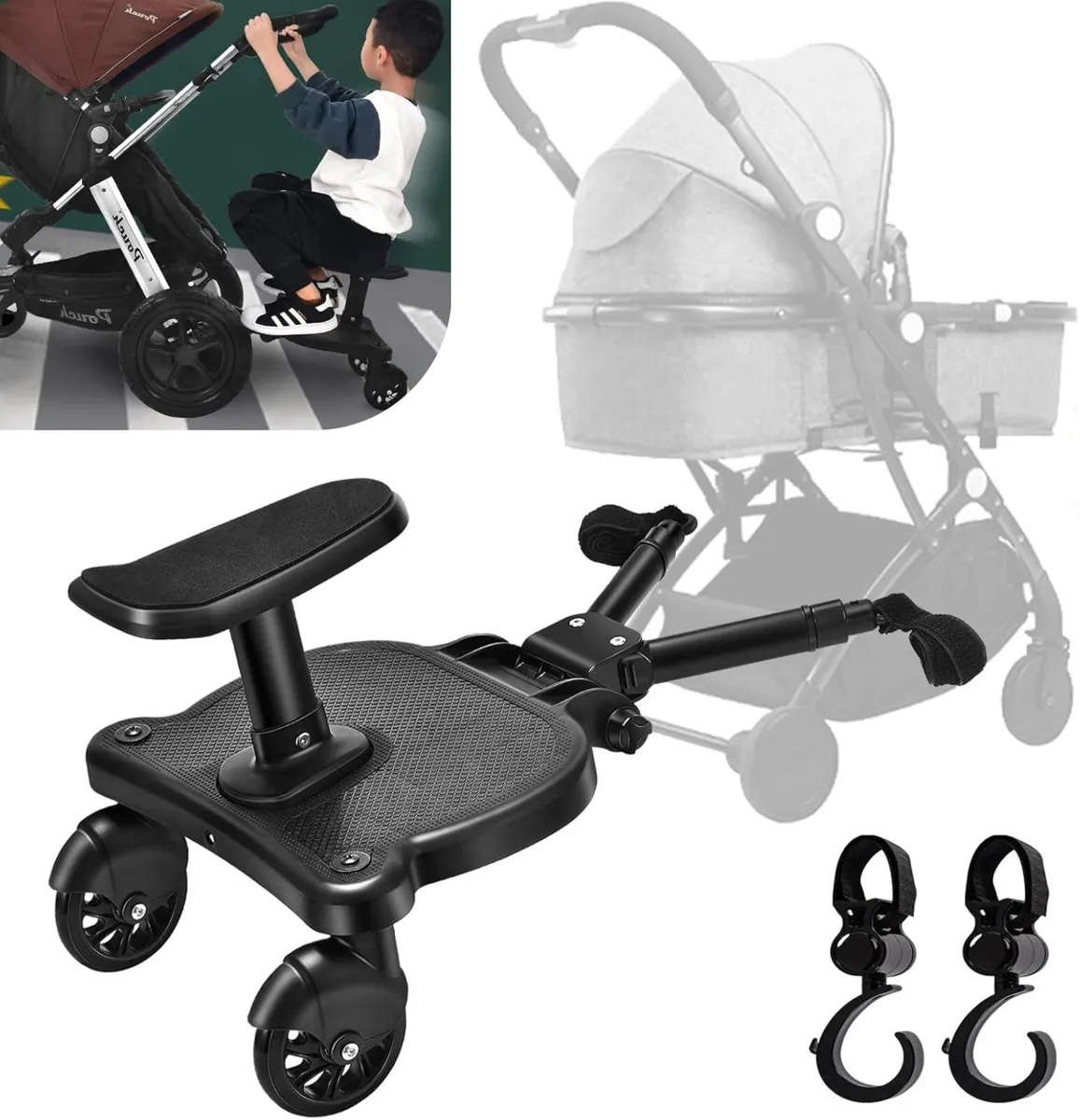 Stroller Board Universal 2in1 Stroller Ride Board - Image 2
