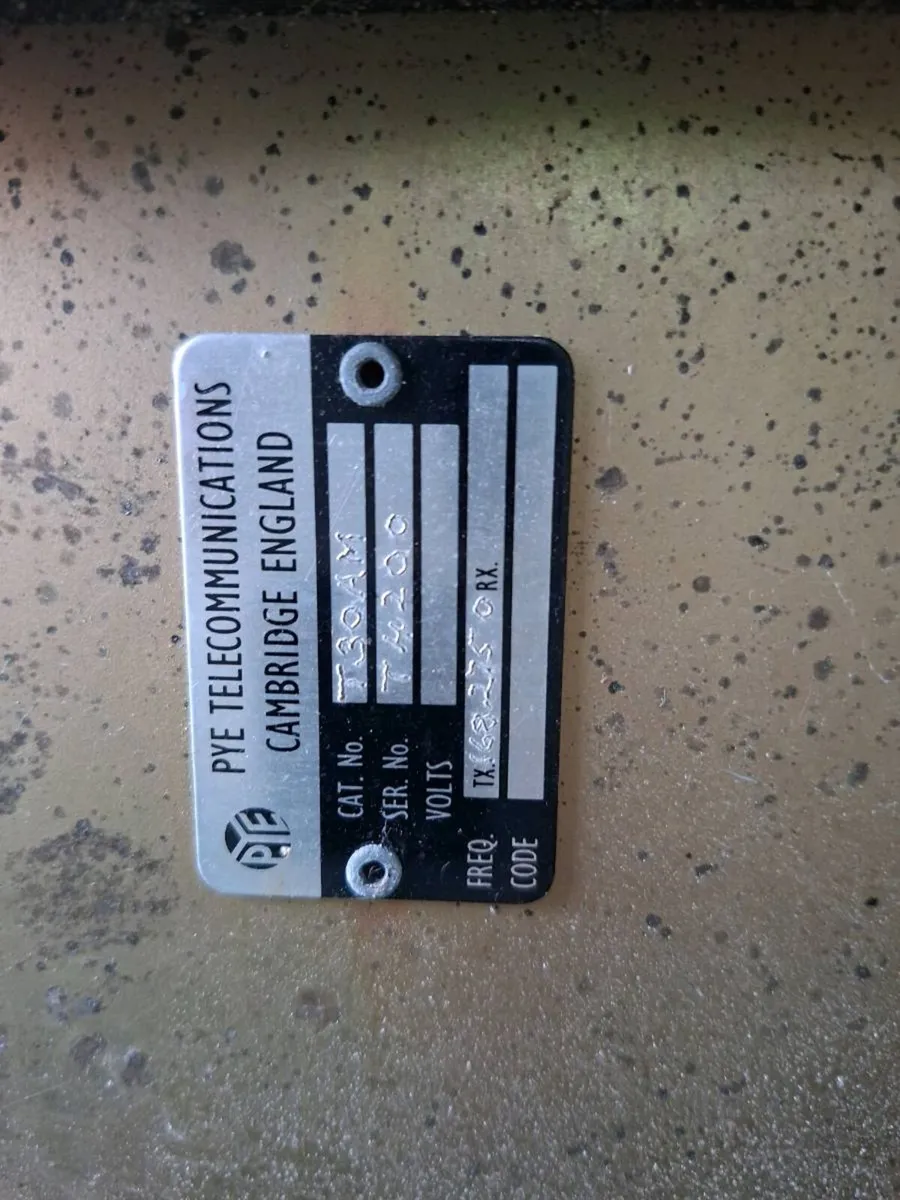 Vintage PYE Telecommunications VHF Base Station Tr - Image 2