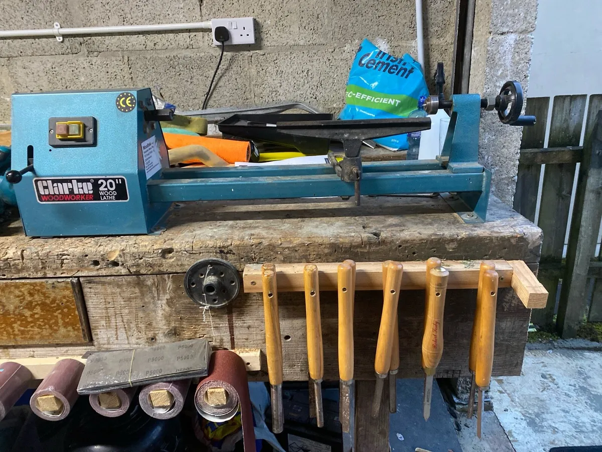 20” Clarke Wood Turning Lathe - Image 1