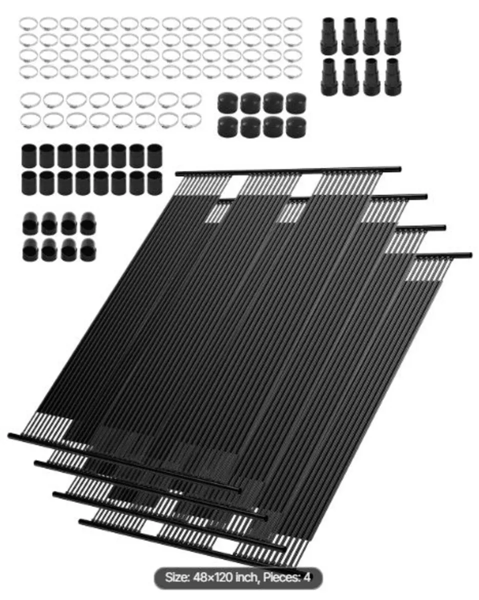 4pcs Solar Pool Heater, 4 x 10 ft - Image 1