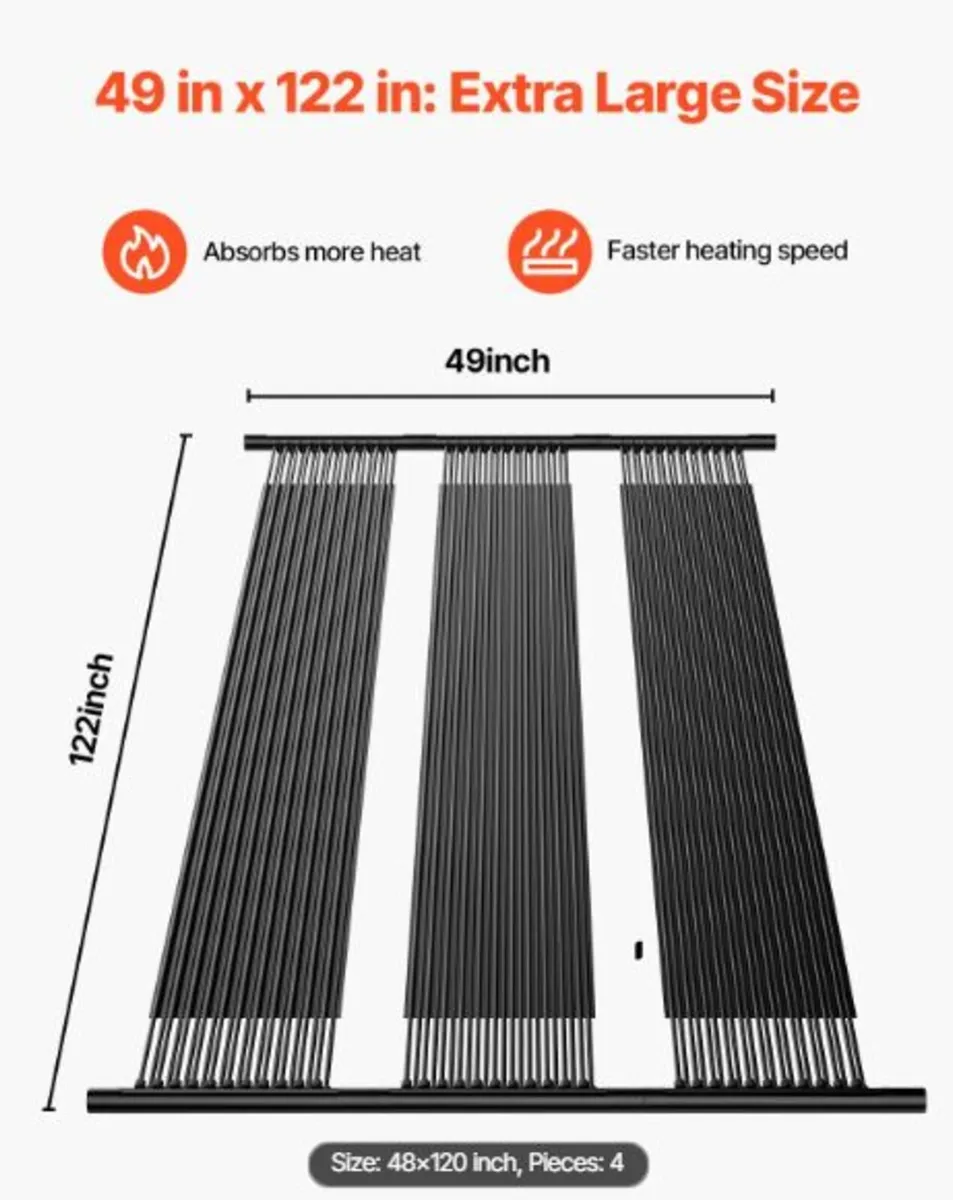 4pcs Solar Pool Heater, 4 x 10 ft - Image 2