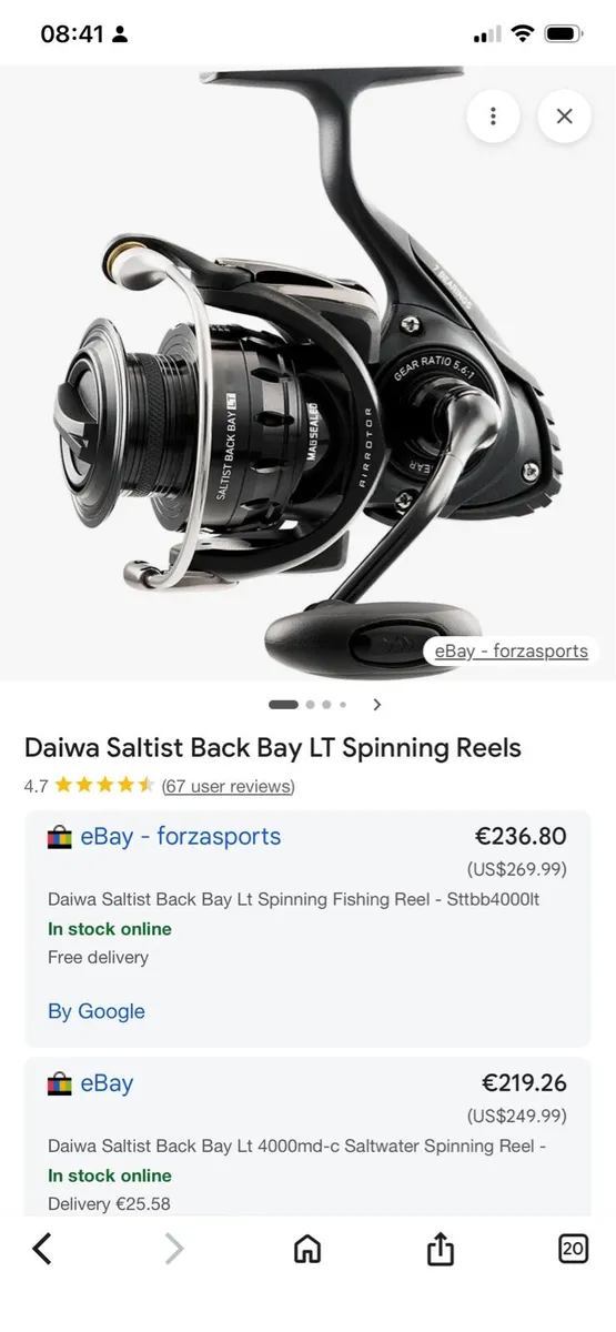 Daiwa Saltist Back Bay Reel 4000 - Image 3