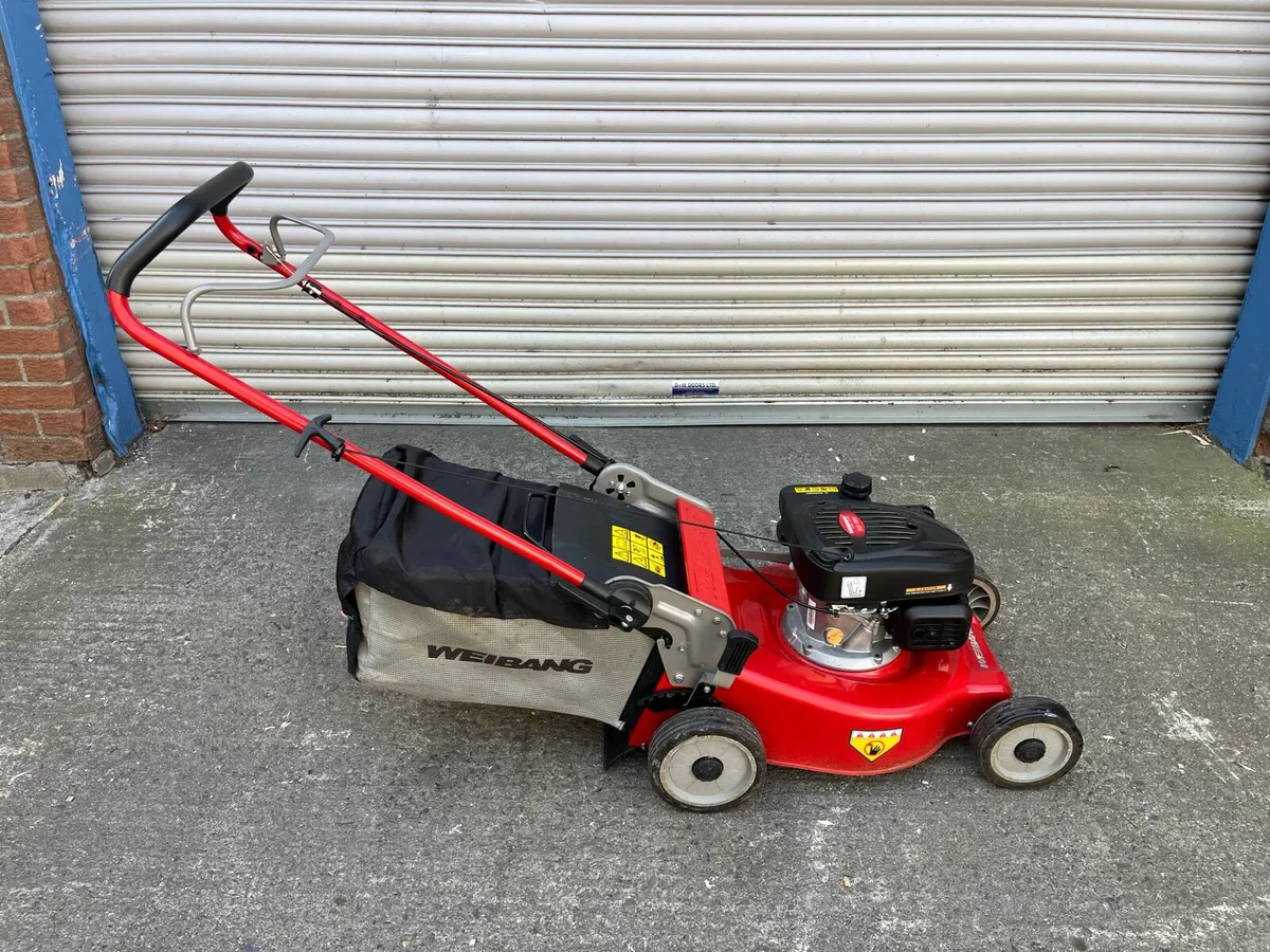 Used 18” weibang push petrol lawnmower - Image 1