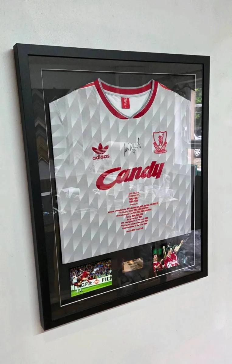 Ian Rush Honours Signed Framed Shirt. - Image 2