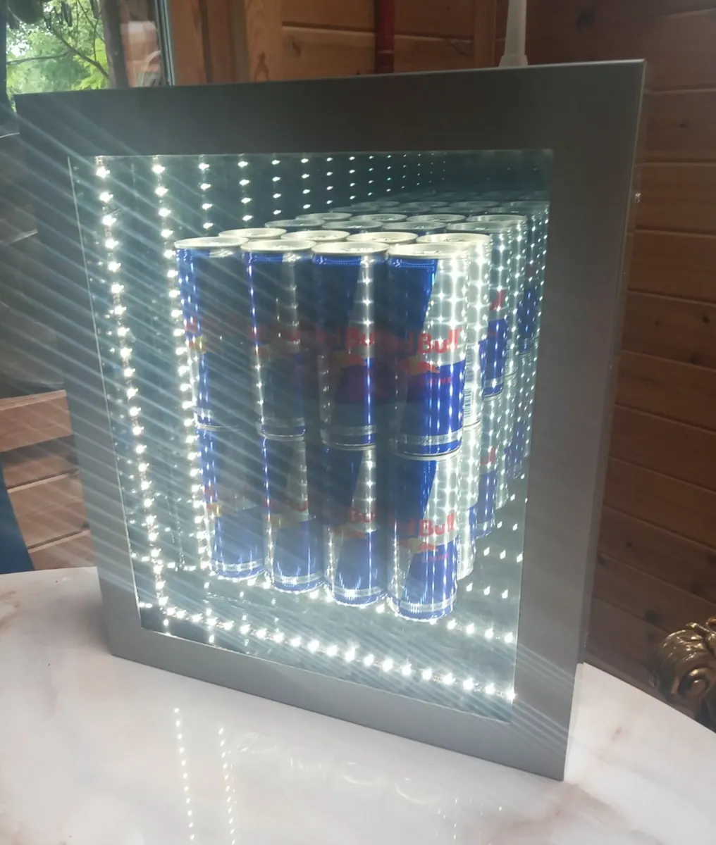 Art piece with Red Bull, full working order
