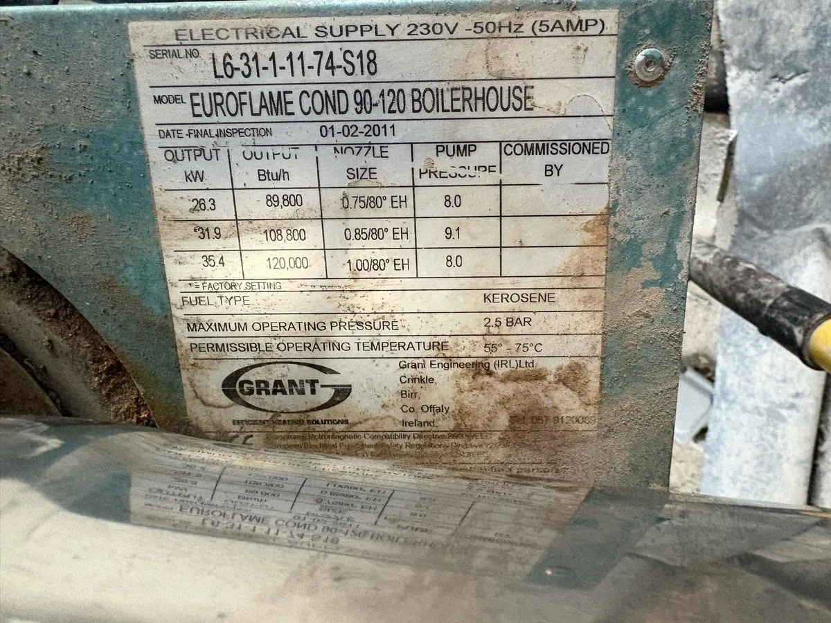Grant Euroflame Condensing Boiler 90/120 - Image 2