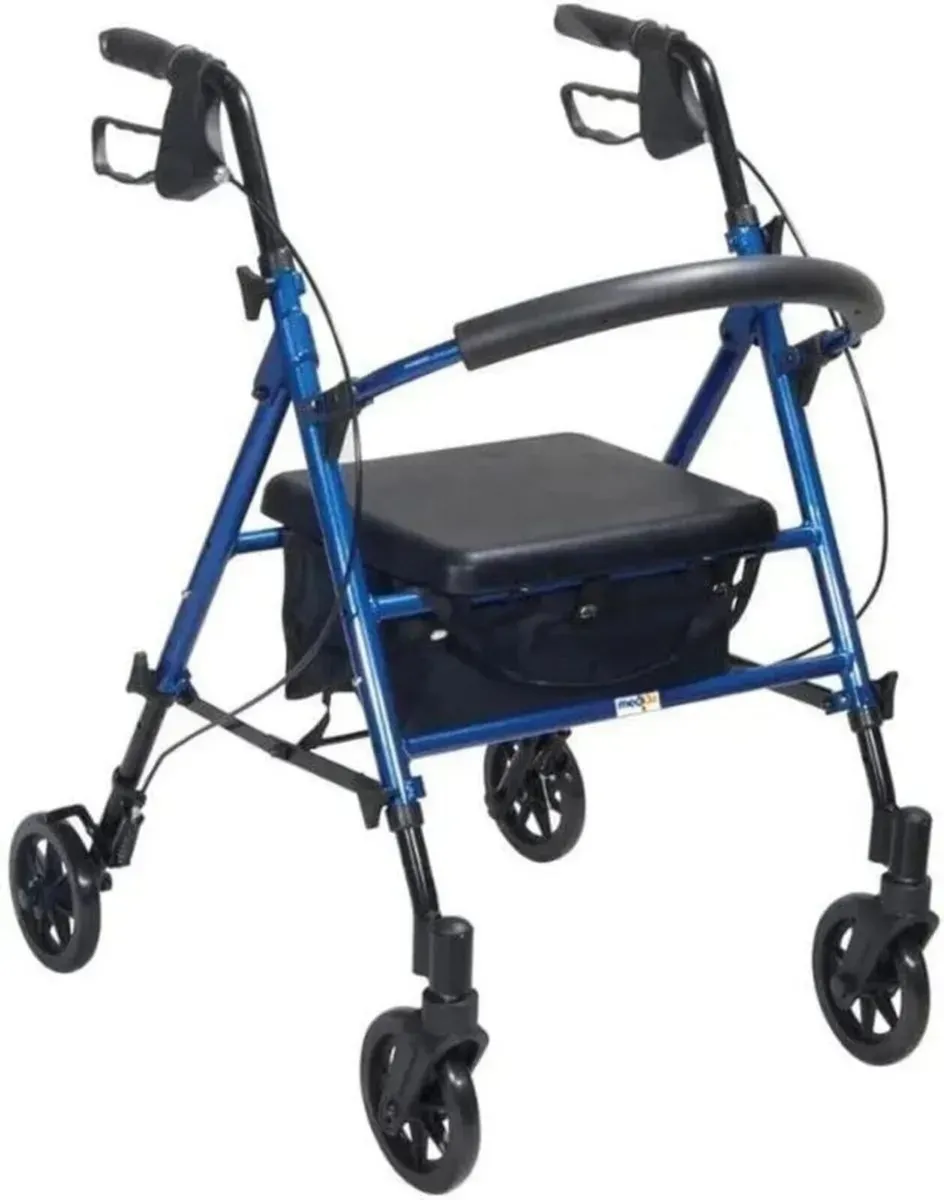 Rollator Folding Walker Lightweight Mobility Aid - Image 1