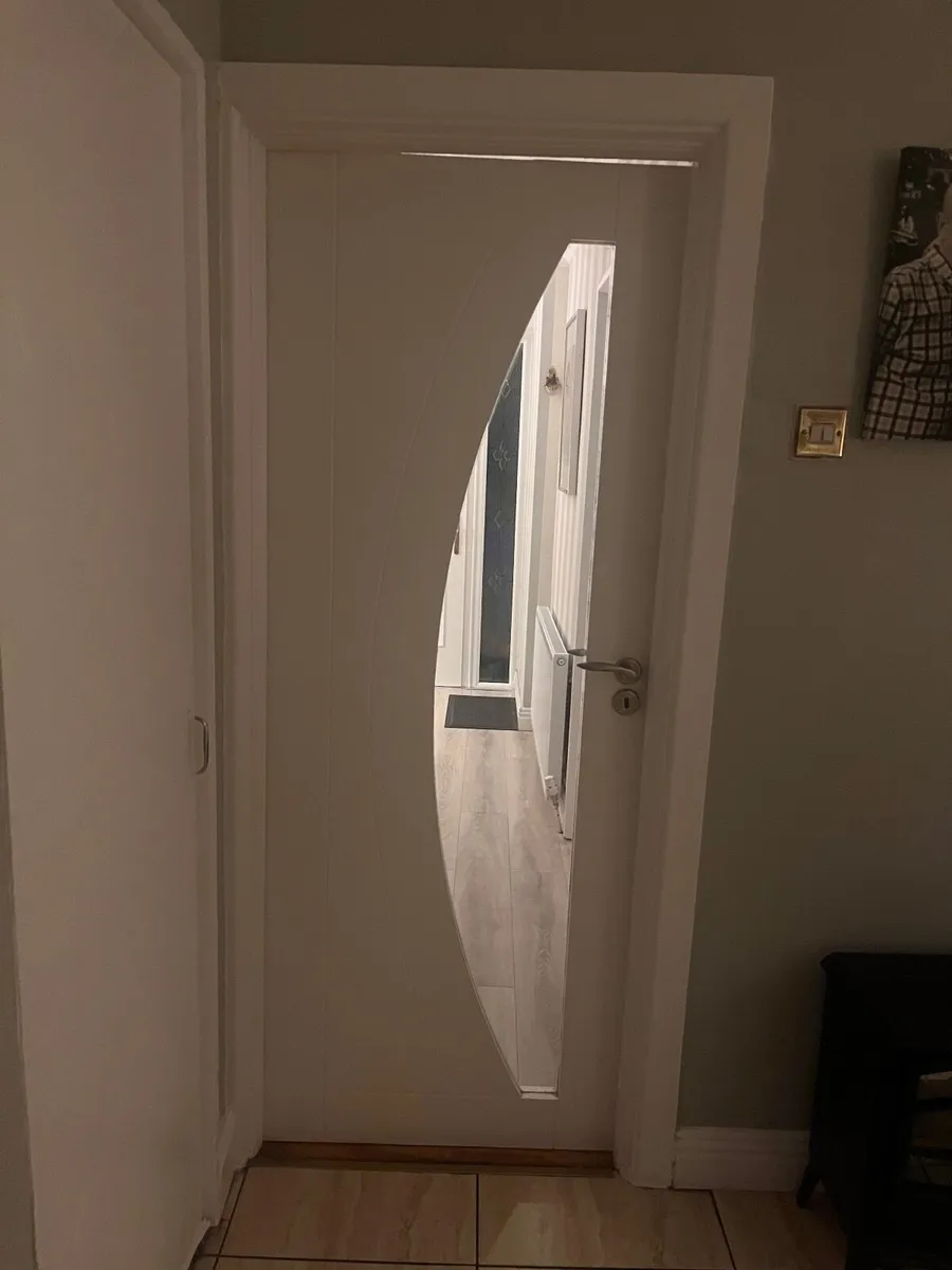 Beautiful white Glass doors - DOUBLE DOORS ONLY - Image 1