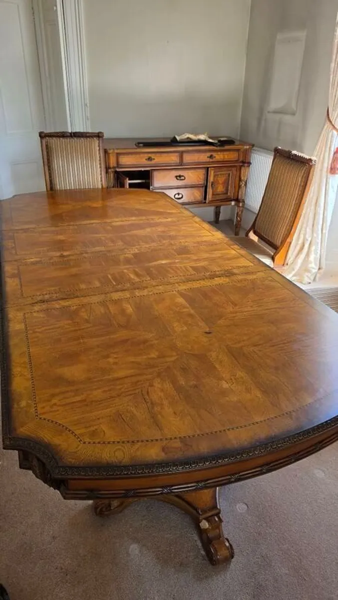 Large Dining Table and Chairs - Image 4