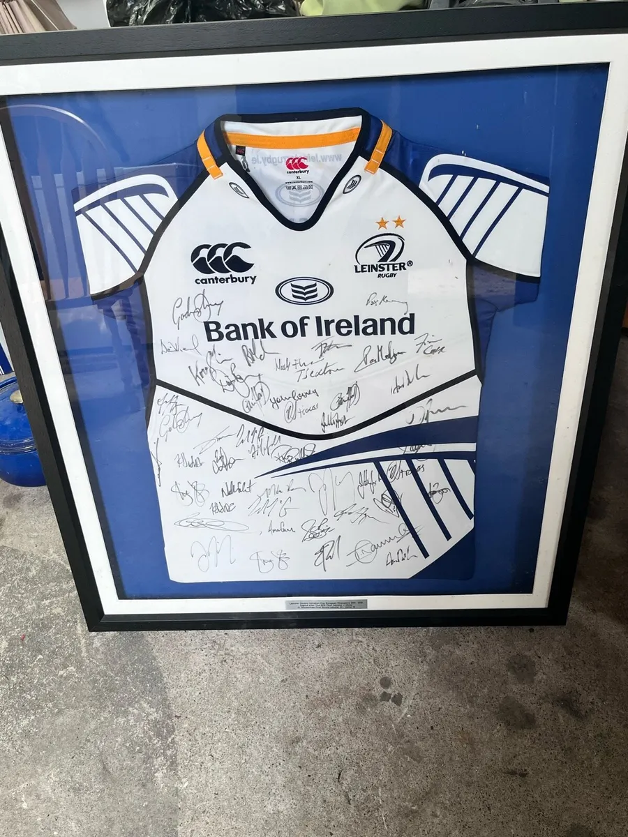 Framed Leinster Rugby Jersey - Image 1