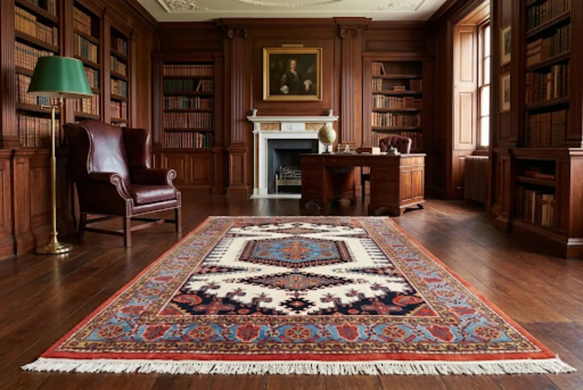 Art Deco Perser Wiss 11ft x 10ft Rug Carpet - Image 2