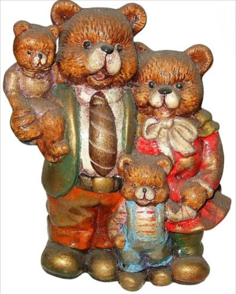 Vintage Harrods Teddy Bear Family Money Box - Image 3