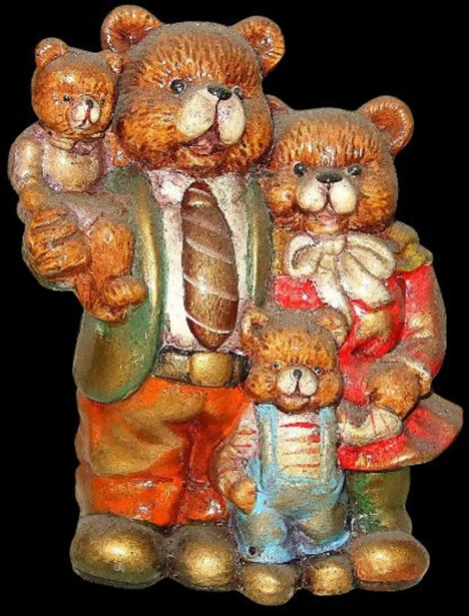 Vintage Harrods Teddy Bear Family Money Box - Image 4