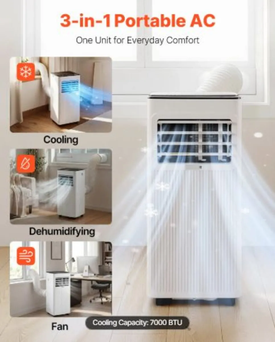 Portable Air Conditioner,7000 BTU 2kW 3-in-1 Stand - Image 2