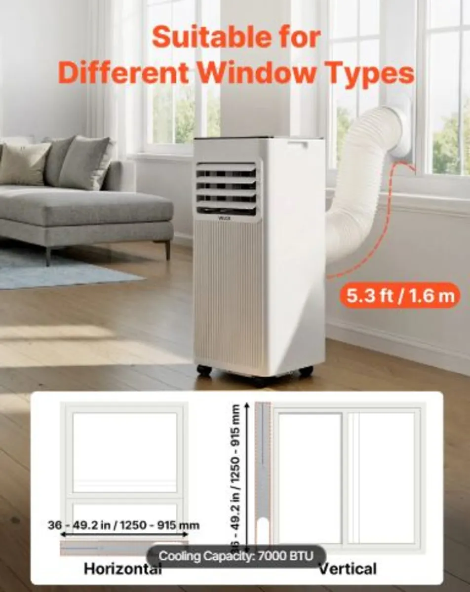 Portable Air Conditioner,7000 BTU 2kW 3-in-1 Stand - Image 3