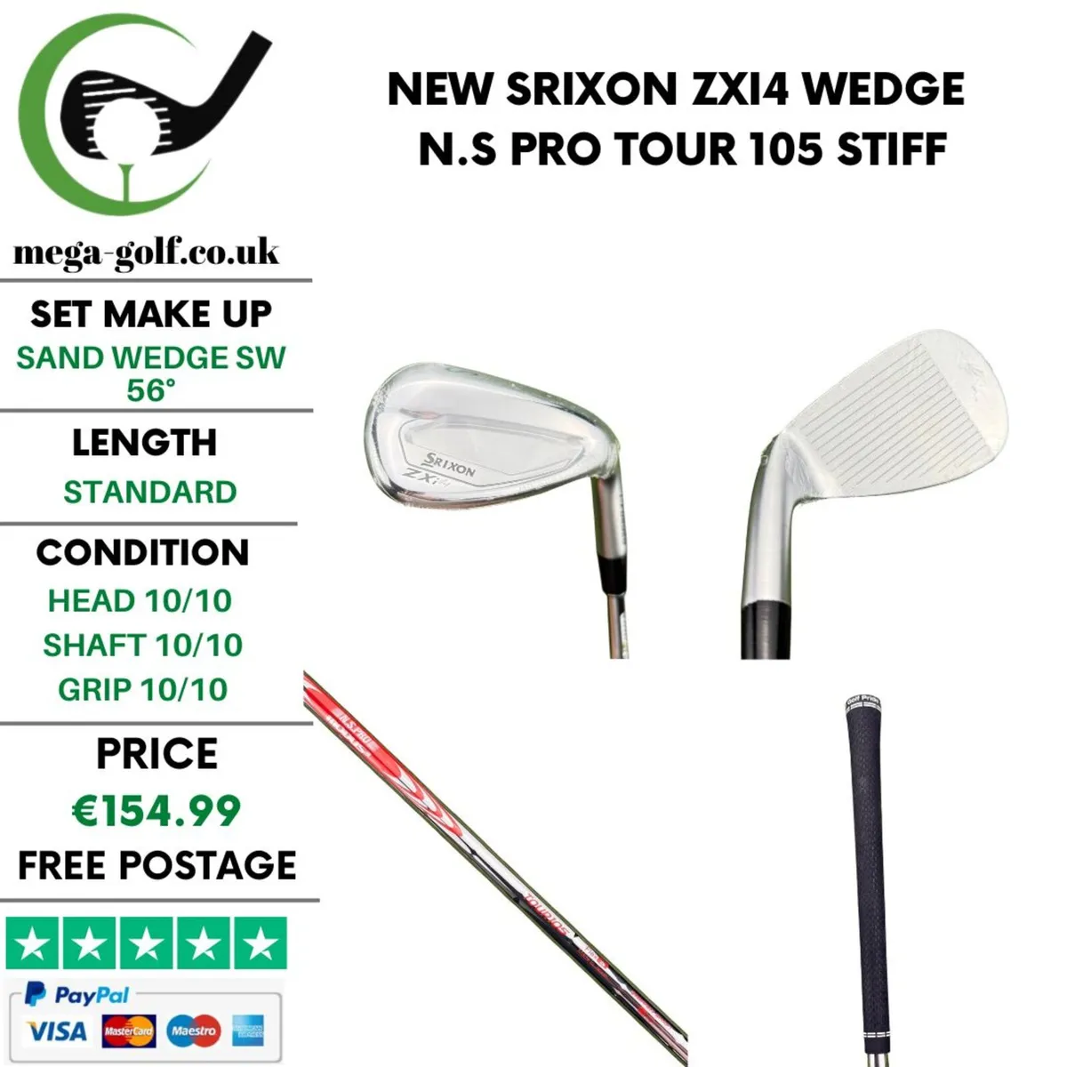 New Srixon ZXi4 Wedge Sw 56° / Stiff - Image 1