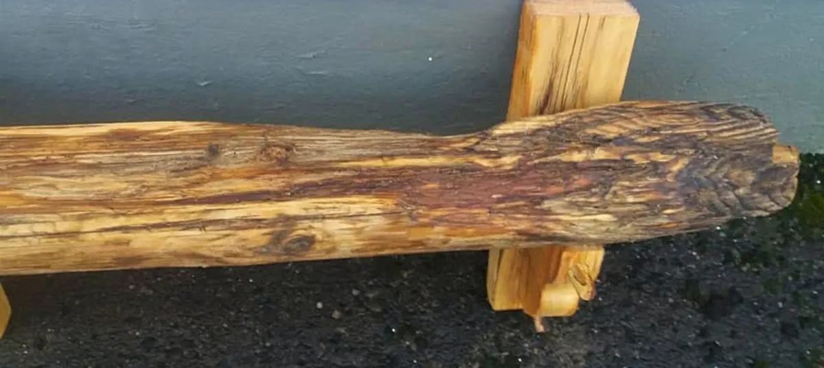 Rustic Driftwood Stove Mantle / Shelf - Image 2