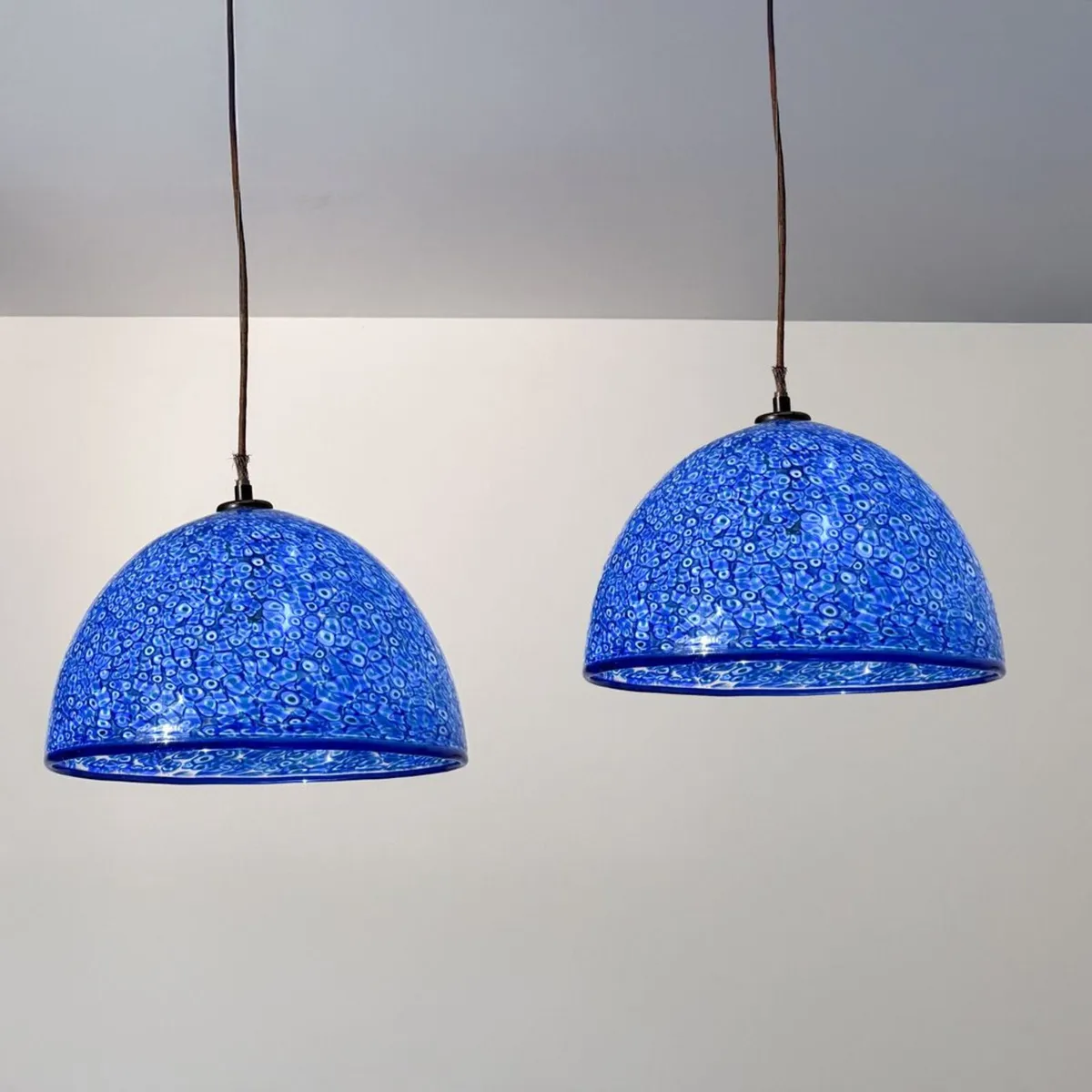 italian designer pair of pendant lights murano - Image 3