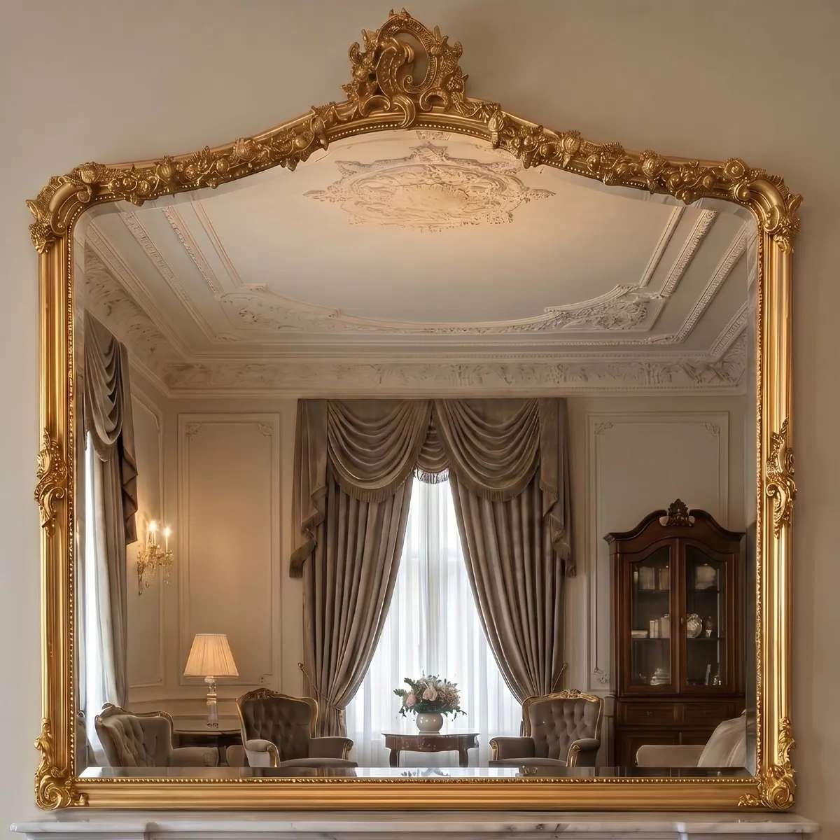 Large mirror that can be used as an Overmantle