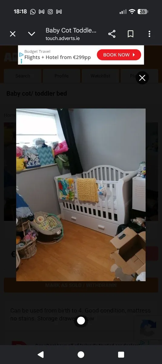 Cot/toddler bed