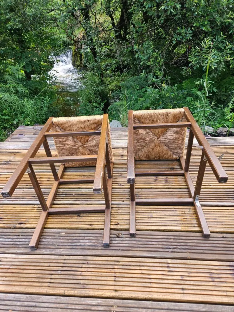 2 Vintage Súgán | Straw Bar Stools - Delivered - Image 2
