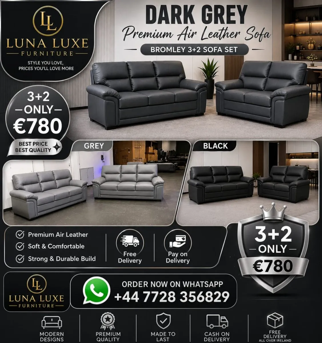 🛋️ New Wahaj 3+2 Sofa Set – Premium Qualit - Image 1