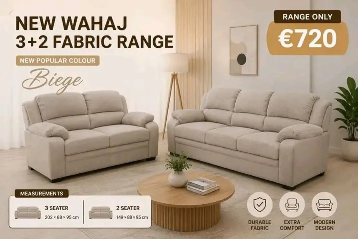 🛋️ New Wahaj 3+2 Sofa Set – Premium Qualit - Image 2